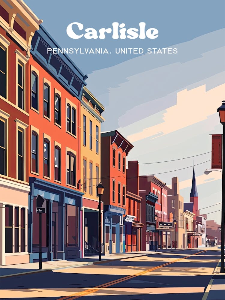 Carlisle Pennsylvania USA Stadt Digitale Reisegrafik