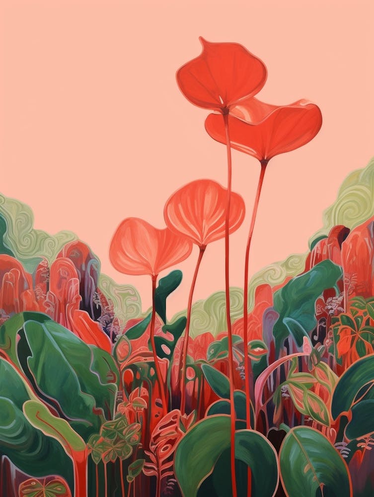 Boho Wildflower Painting Wild Ginger