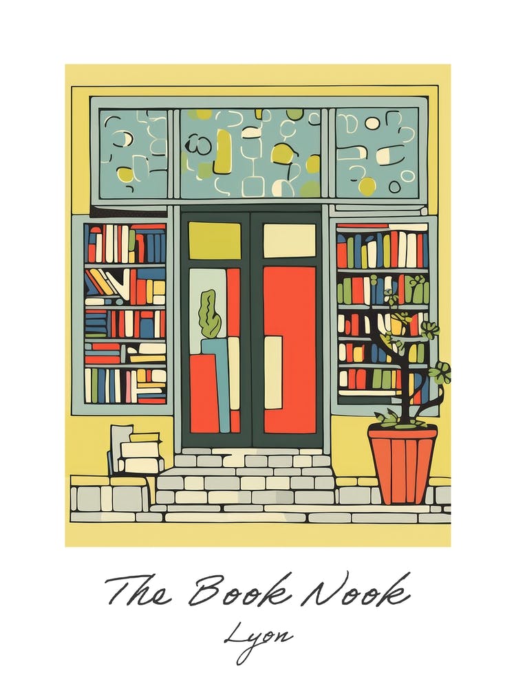 Lyon The Book Nook Pastel Colours 3 Poster