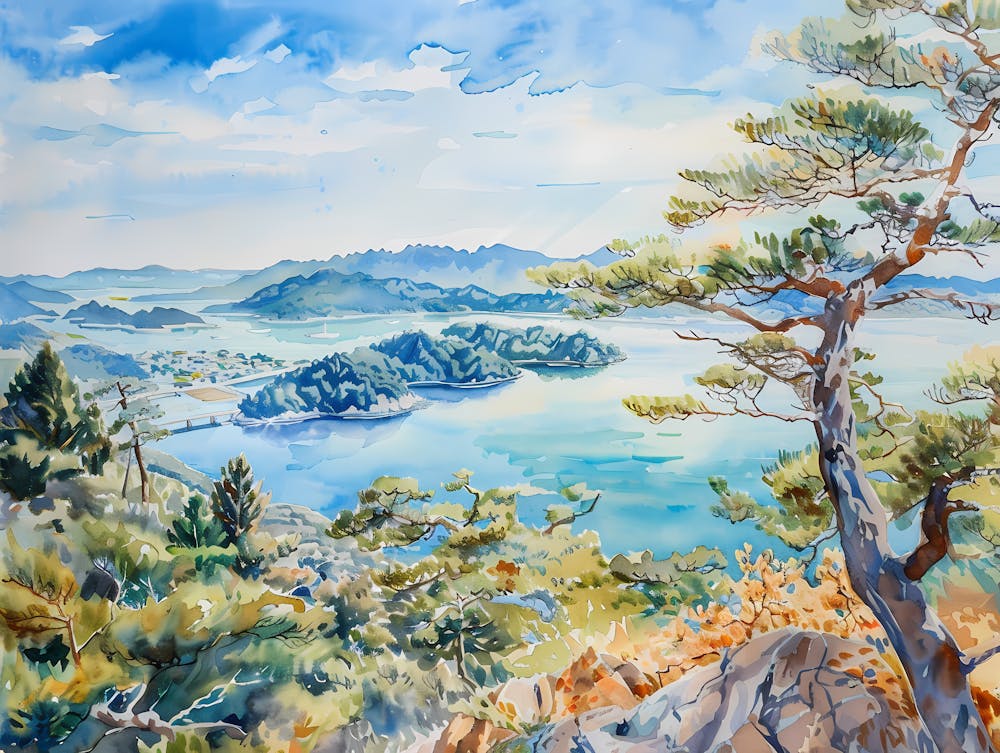 Islands In Japan - View From High Mountain