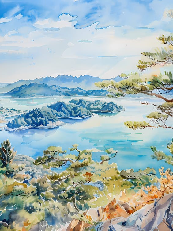 Islands In Japan - View From High Mountain