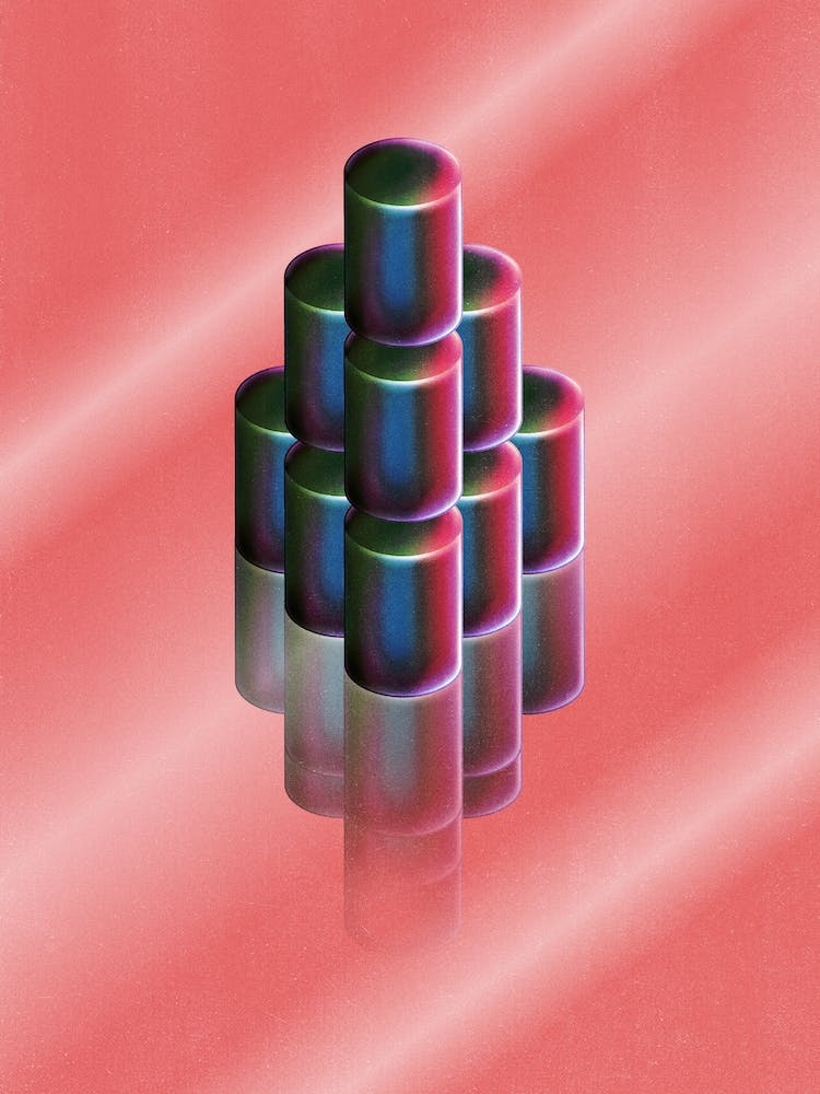 Cylinder Pile Pink