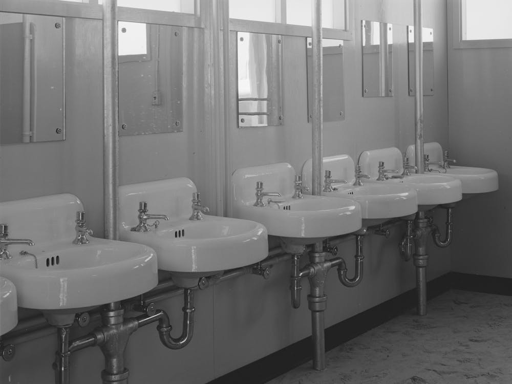 Washbasins At The Fsa (Farm Security Administration) Trailer Camp For Defense Workers, San Diego, California By
