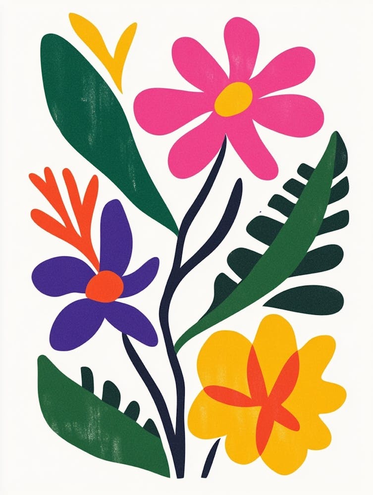 Flowers On A White Background 21
