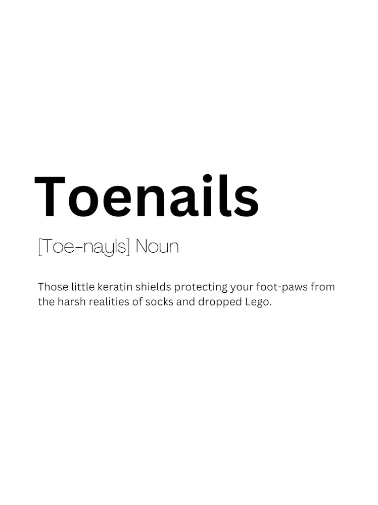 Toenails Definition Meaning
