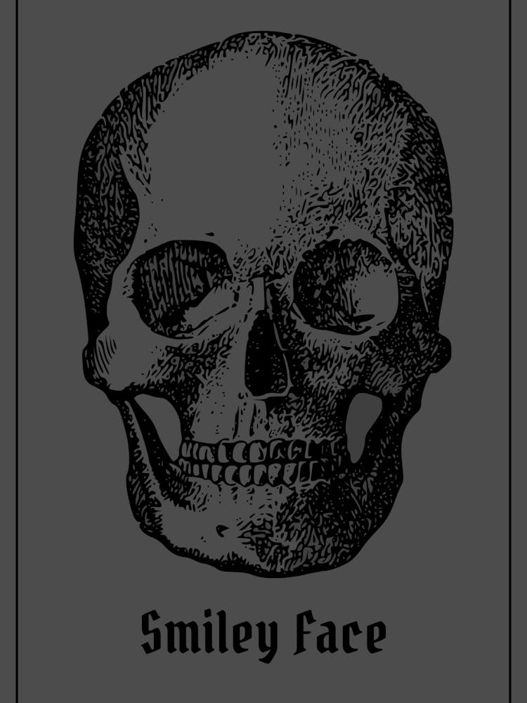 Smiley Skull Gothic Sign