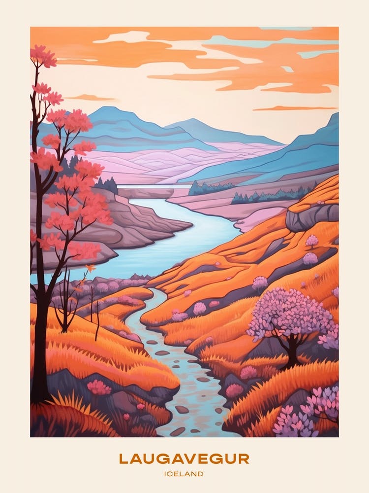 Laugavegur Iceland 2 Affiche de Randonnée