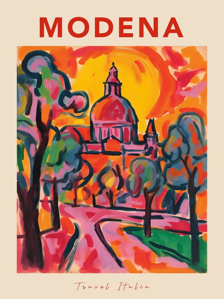 Modena Italia Travel Poster