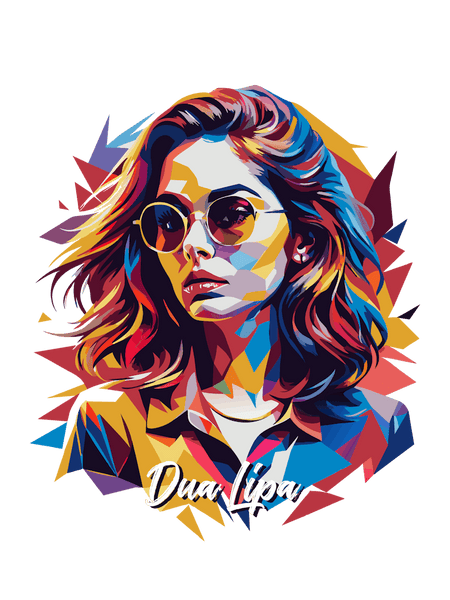 Dua Lipa 03 Portrait Music Icon Style WPAP Pop Art Art Print by