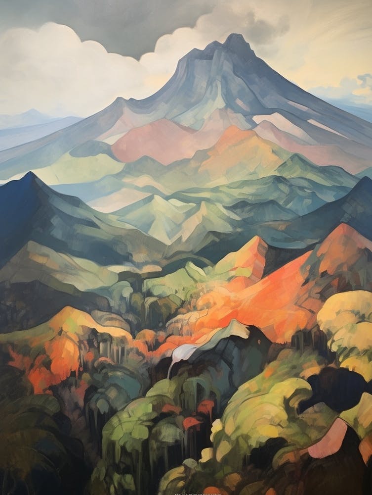 Mount Apo Philippines Mountain Painting