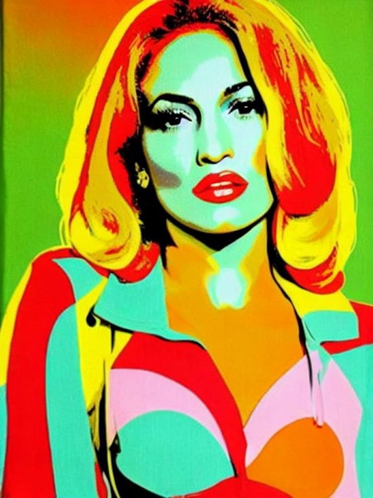 Jennifer Lopez 2 Colourful Pop Art