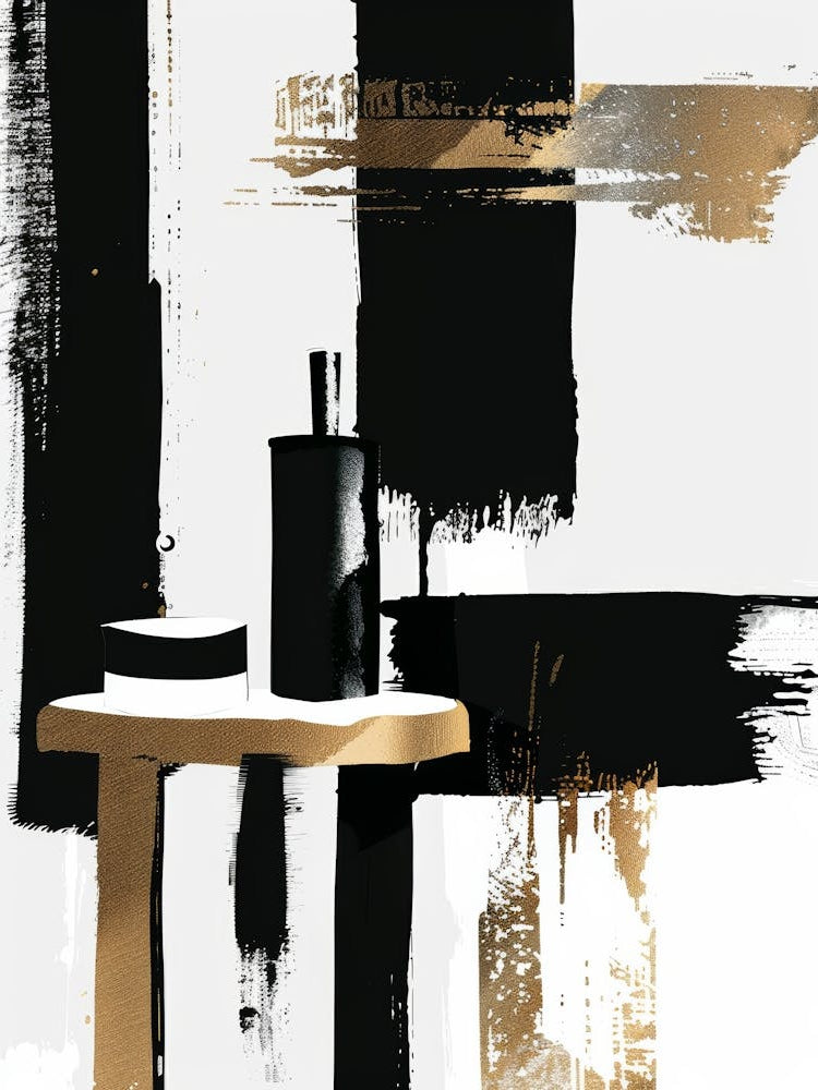 Black And Gold Canvas Print 64