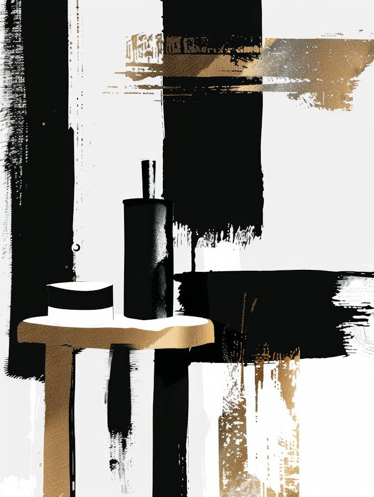 Black And Gold Canvas Print 64