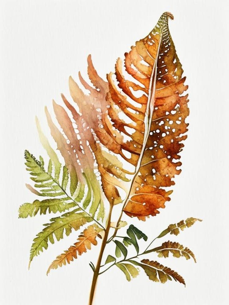Cinnamon Fern 1 Watercolour
