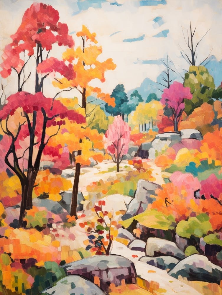 Autumn Gardens Painting Japanese Friendship Garden Usa 1