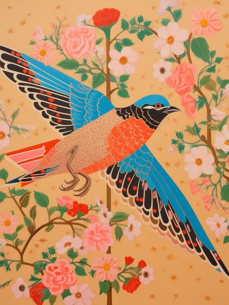 Maximalist Bird Painting Barn Swallow 3