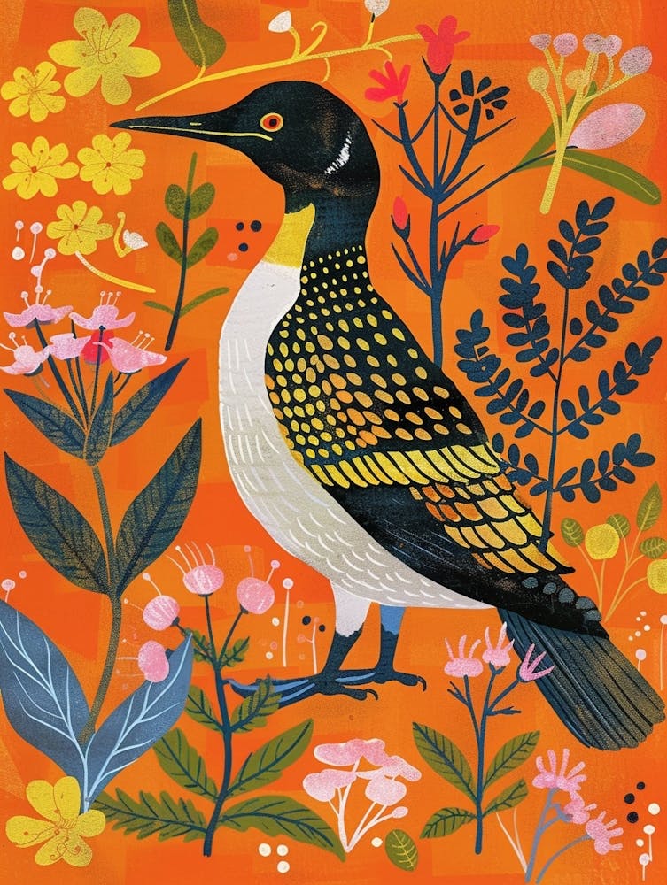 Oiseaux printaniers Plongeon 2