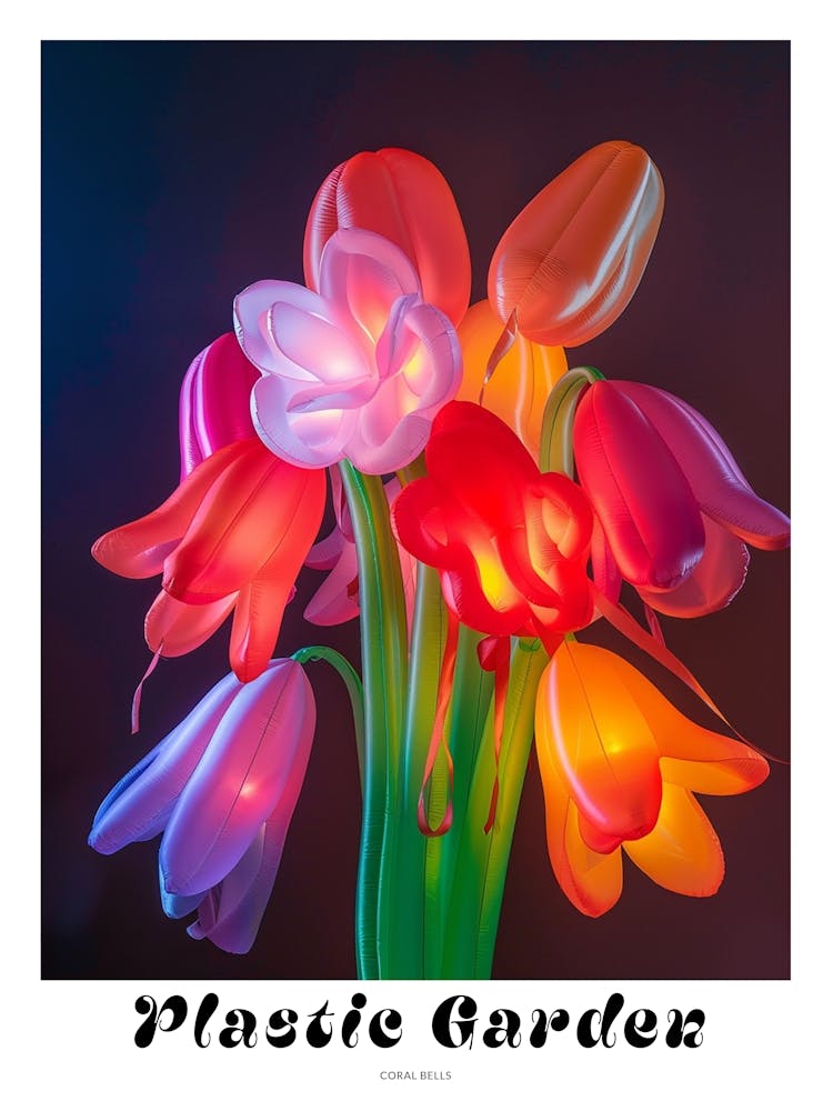 Bright Inflatable Flowers Poster Coral Bells 4