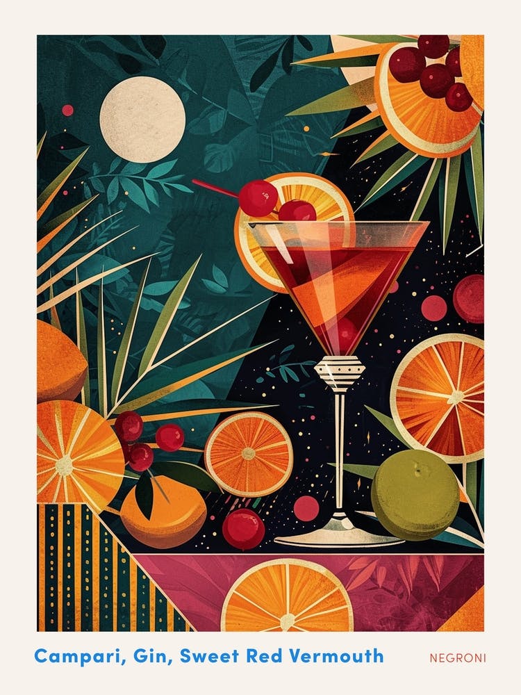 Art Deco Negroni 3 Poster