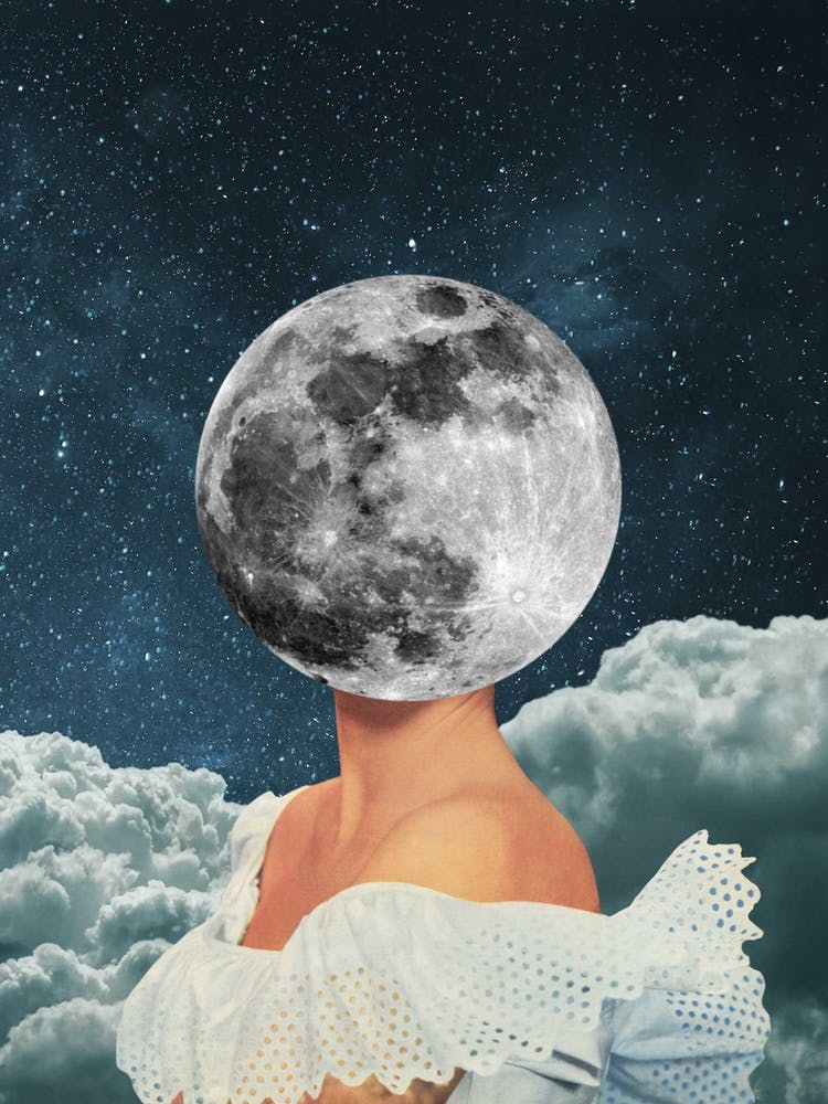 Under The Moon Grey & White