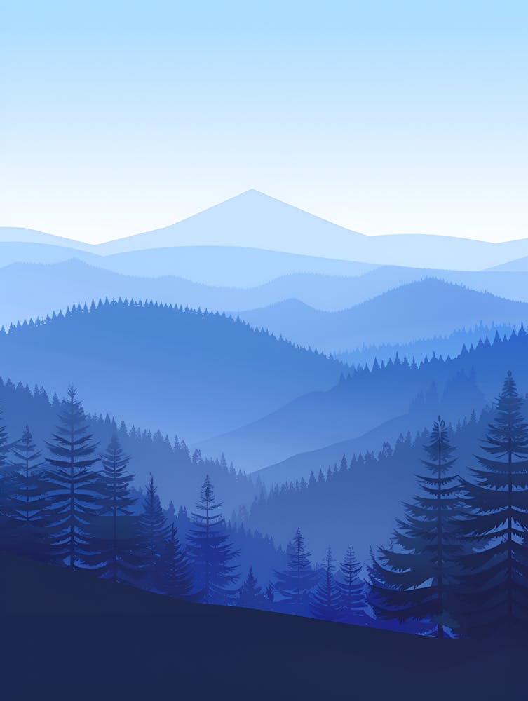 Mountain Landscape Illustration