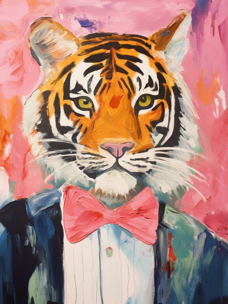 Tiger In A Suit Painting