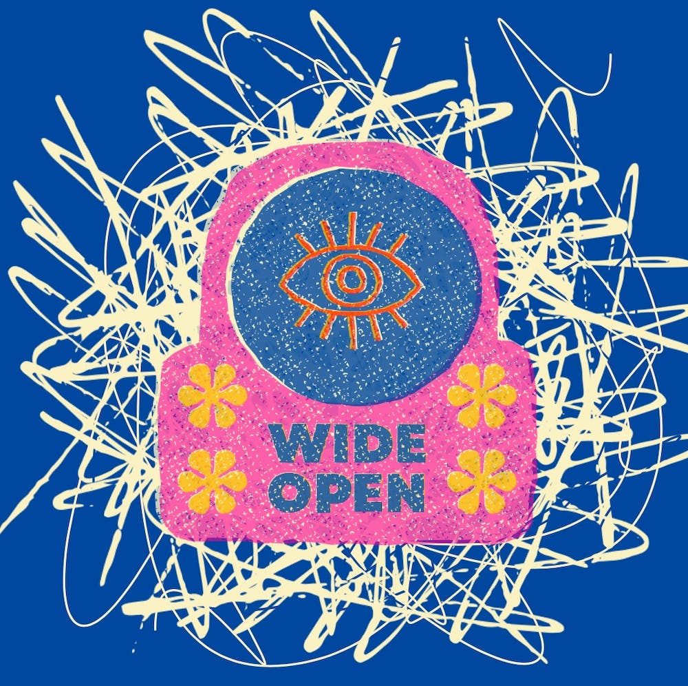 Third Eye Awaken Print - Blue/Pink/Yellow