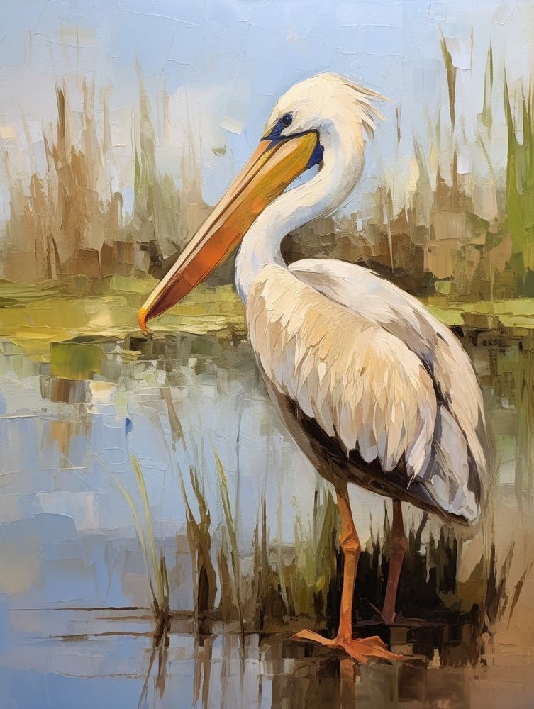 Bird Painting Brown Pelican 1