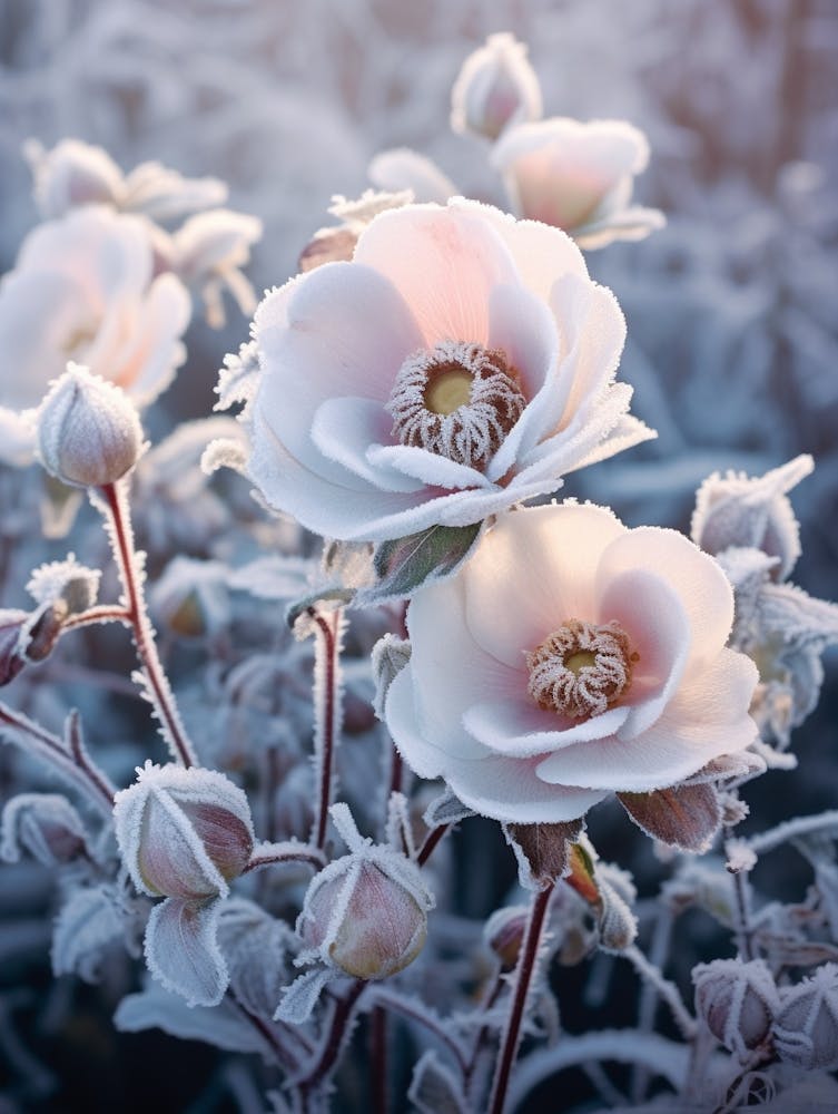 Frosty Botanical Christmas Rose 4