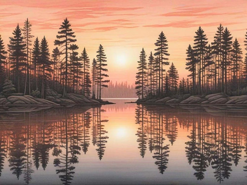 Sonnenuntergang im Wald 1