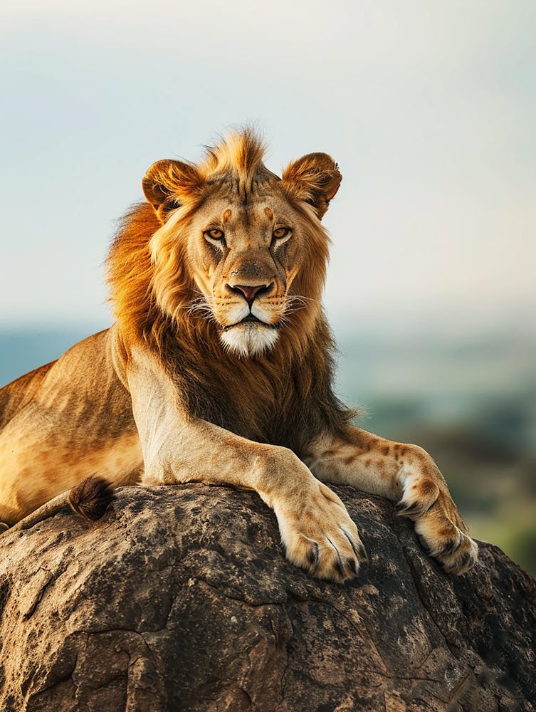 Lion On A Rock