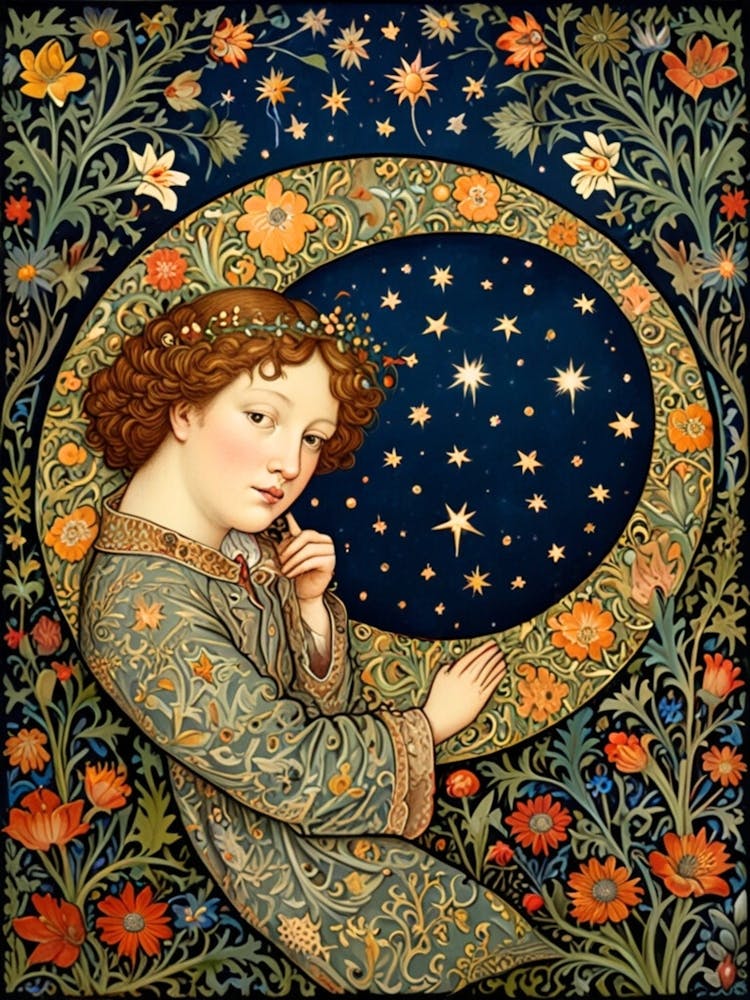 William Morris Little Girl In The Moon
