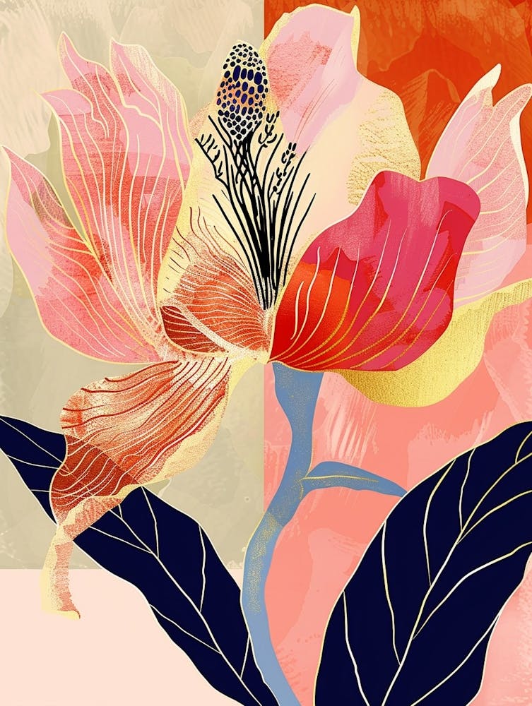 Colourful Flower Illustration Rose 4