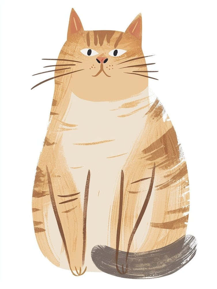 Scottish Fold Cat Clipart Illustration 1