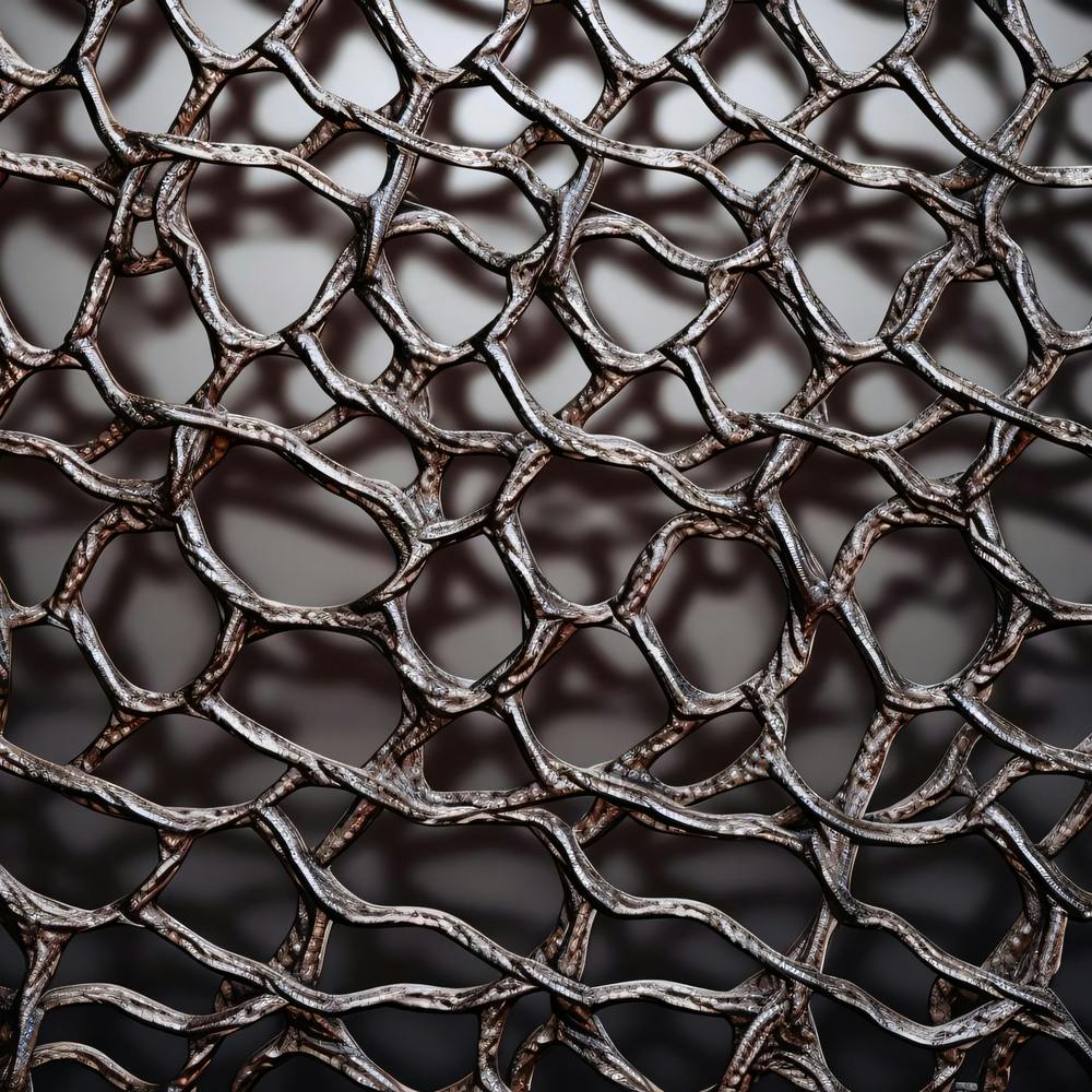 Photography Of The Texture Of A Metallic Mesh