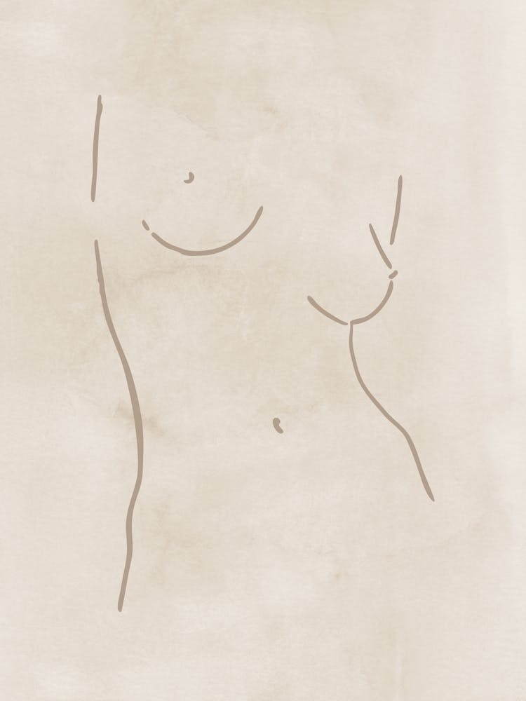 Female Body Sketch 6 Beige