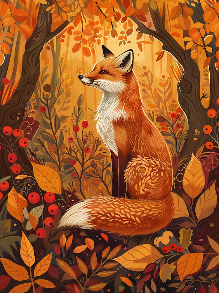 Solitary Fox In The Autumn 3