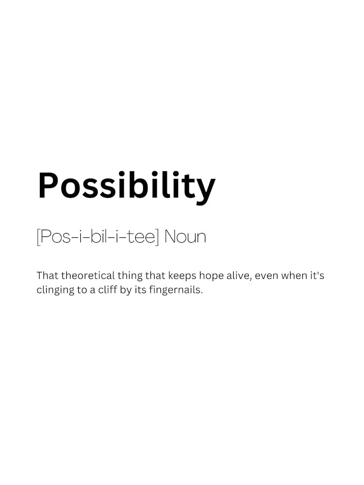 Possibility Definition Meaning