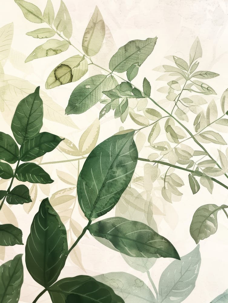 Watercolor Leaves 1