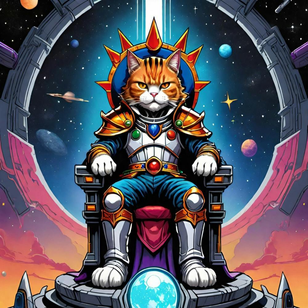 Cat On The Throne