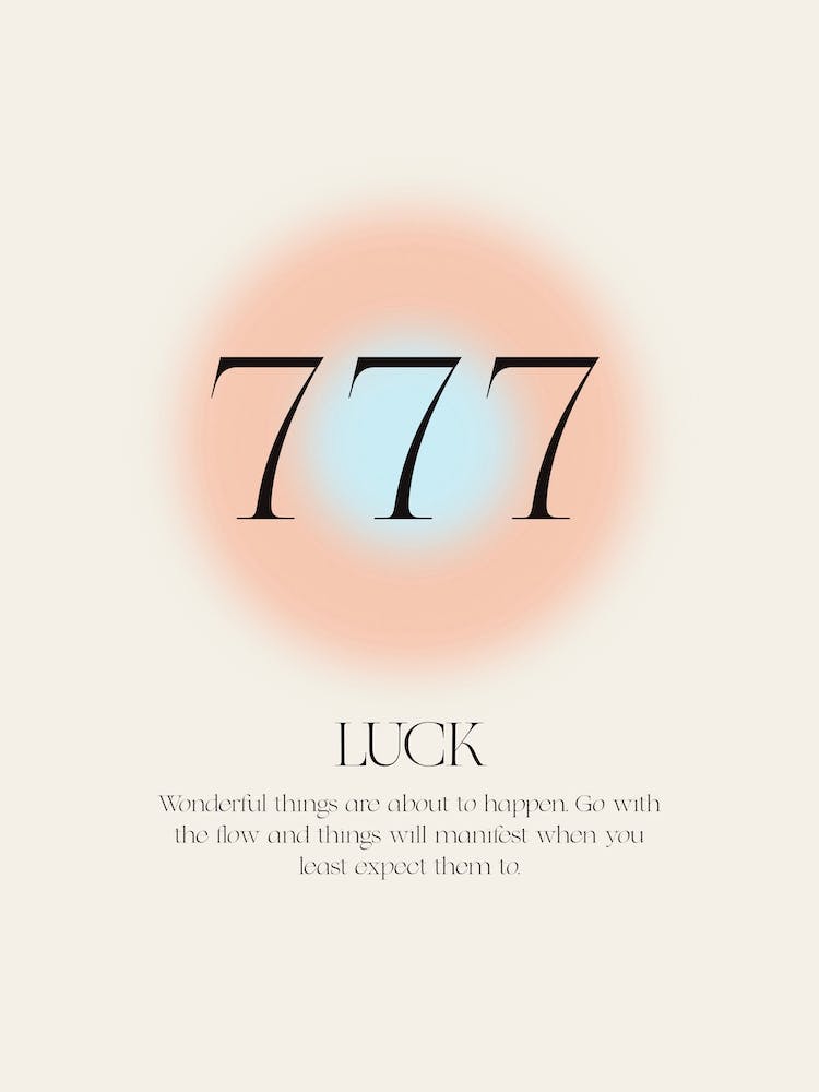 Angel Number 777 Luck