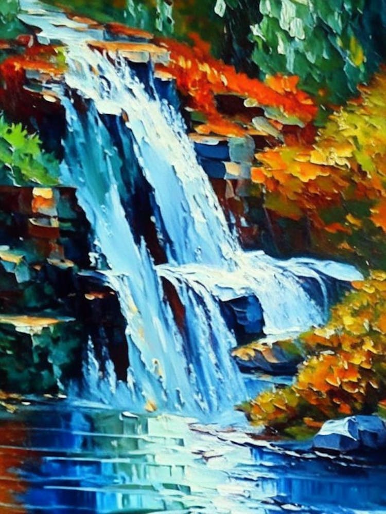 Pouring Water Waterscape Impressionism 1