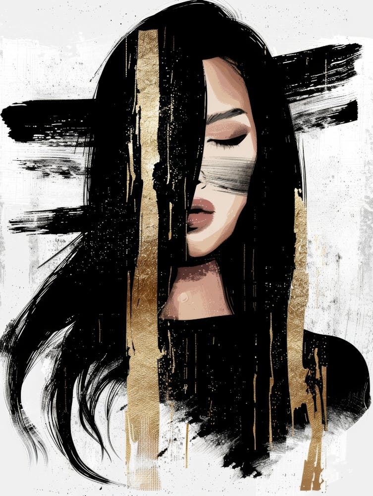 Black And Gold Painting 11