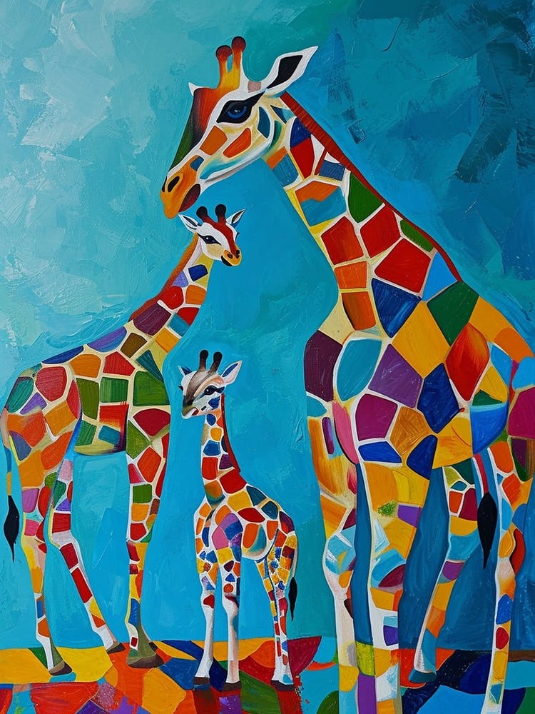 Geometric Giraffe Family 1