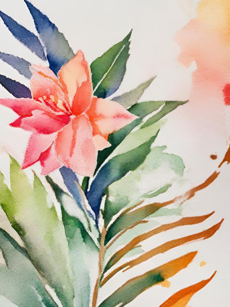 Watercolor Of Flowers