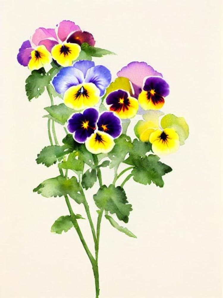 Pansy Vintage Flowers Flower