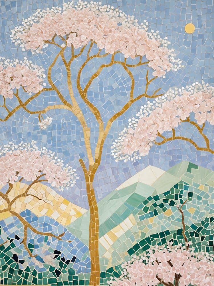 Soft Cherry Blossom Mosaic no1