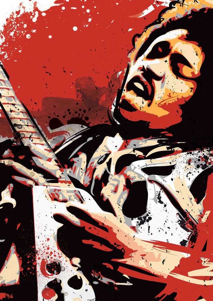 Jimi Hendrix Pop Art
