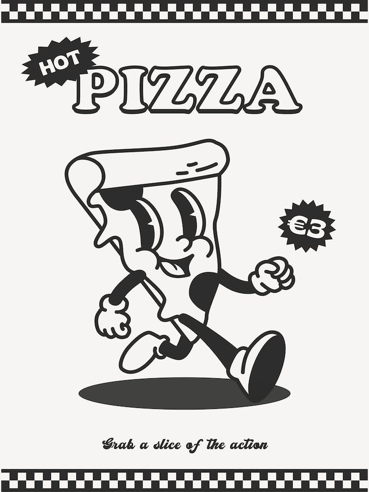 Retro Hot Pizza
