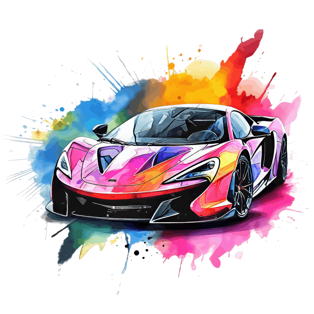 Watercolor Sleek Supercars 21